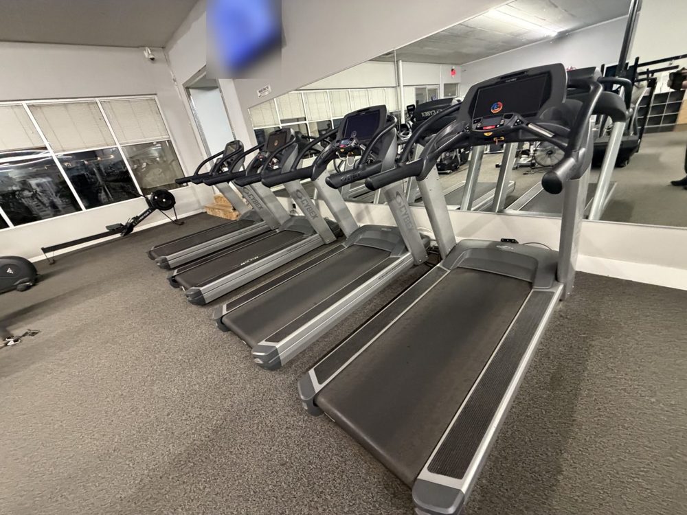 Row of Cybex treadmills at Phoenix Fitness gym in Toccoa, GA