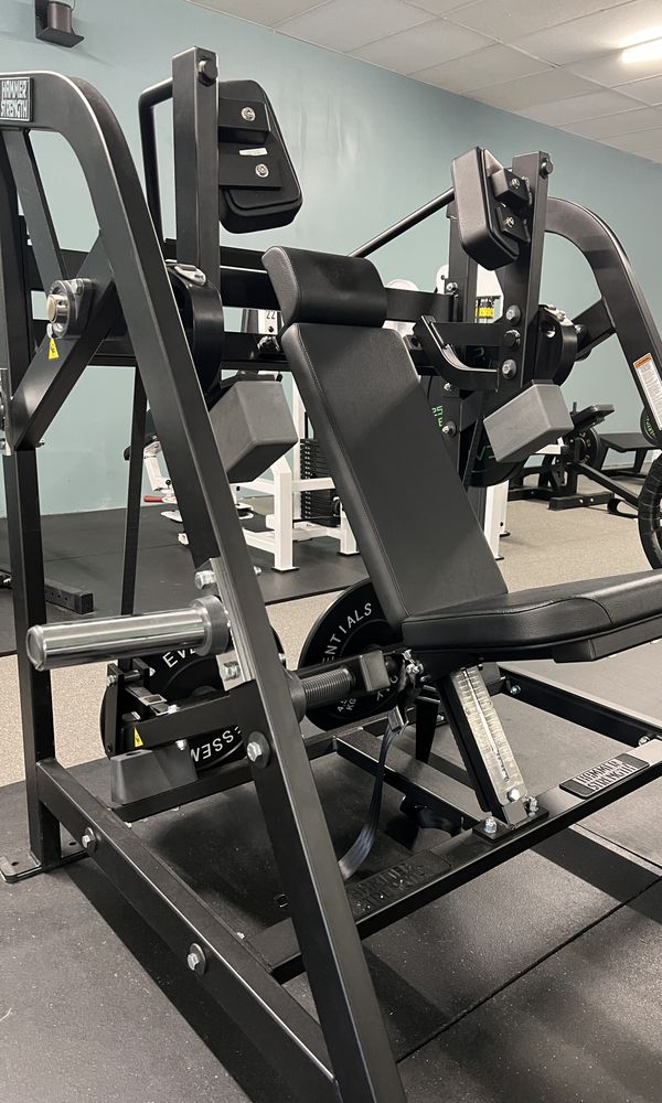 Hammer Strength plate-loaded machine at Phoenix Fitness gym in Toccoa, GA