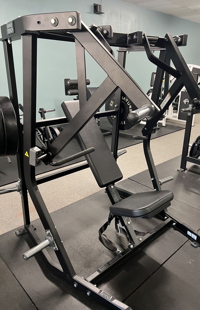 Hammer Strength plate-loaded press at Phoenix Fitness gym in Toccoa, GA