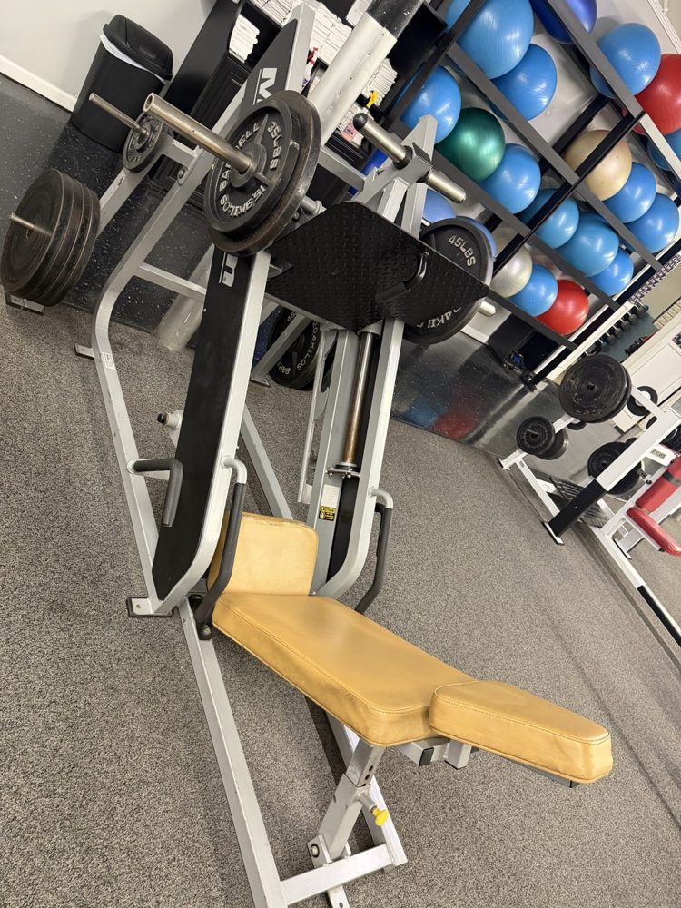 Plate-loaded incline press at Phoenix Fitness gym in Toccoa, GA