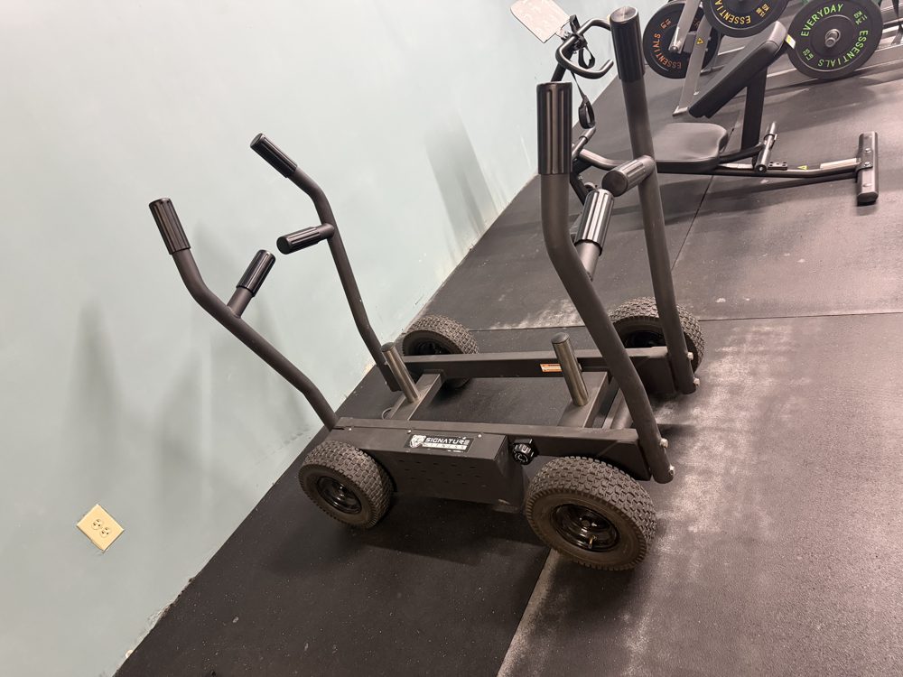 Signature Fitness power sled at Phoenix Fitness gym in Toccoa, GA