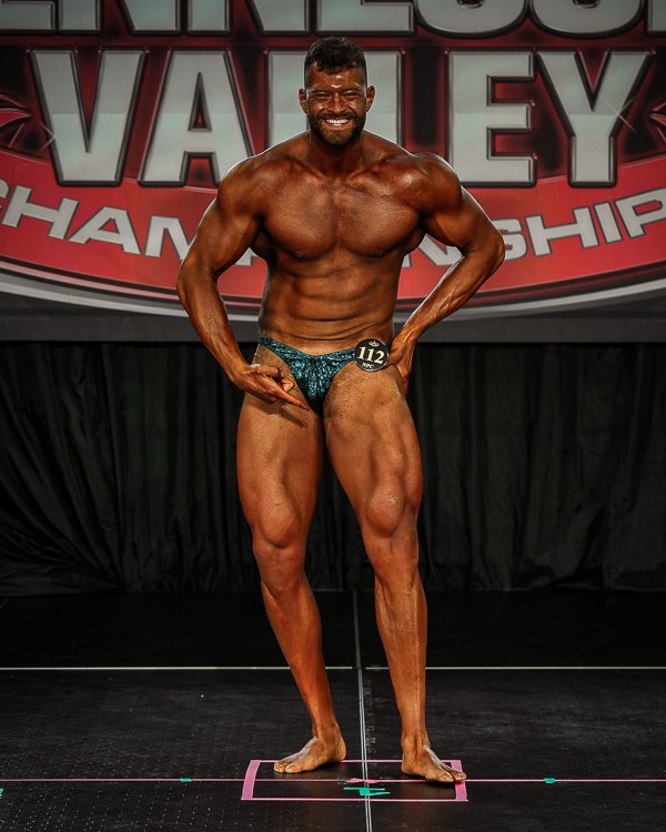 Personal trainer Schaefer Almoyan competing at the NPC Greater Tennessee Valley Championships